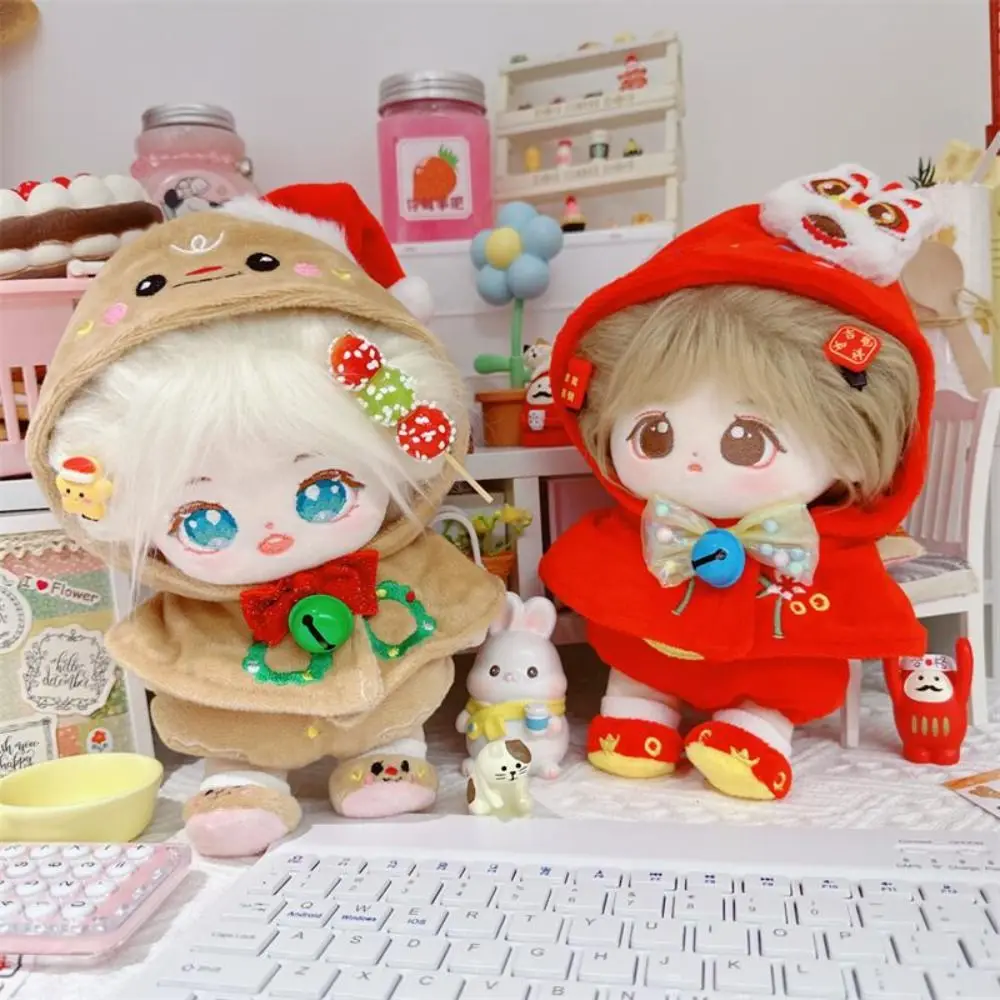 

Модные кукольные толстовки ручной работы с шапкой куклы Толстовка плащ новогодний стиль плюшевое пальто наряды