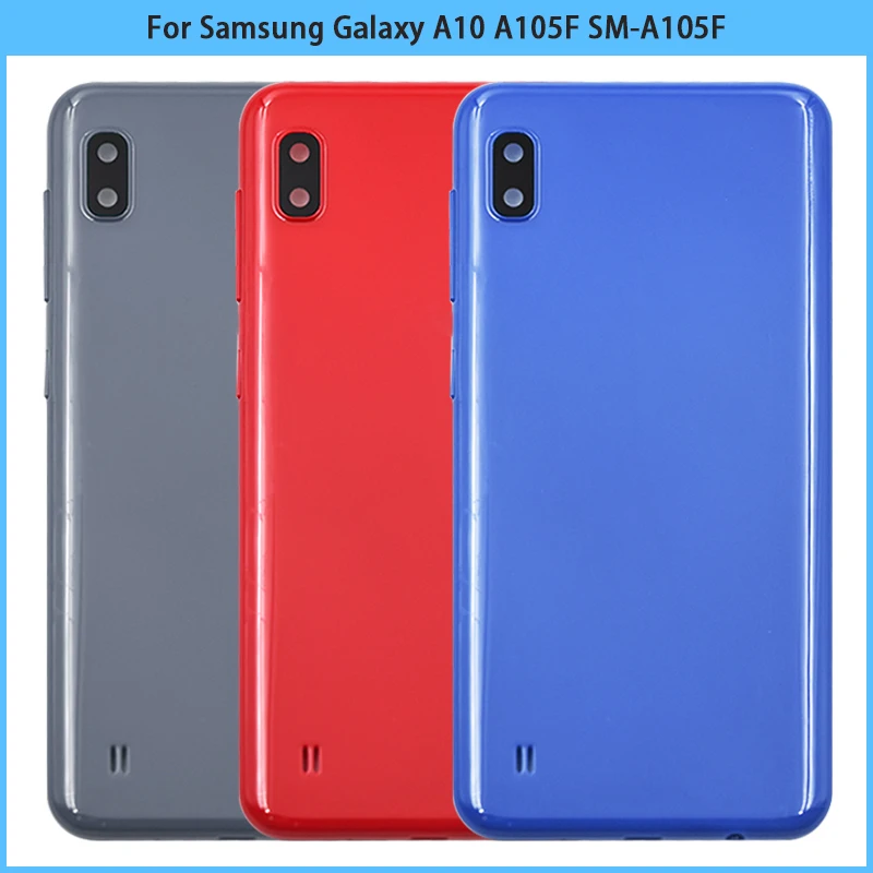 

New For Samsung Galaxy A10 A105 A105F SM-A105M/DS Battery Back Cover A10 Rear Door Housing Case Chassis With Side Button Replace