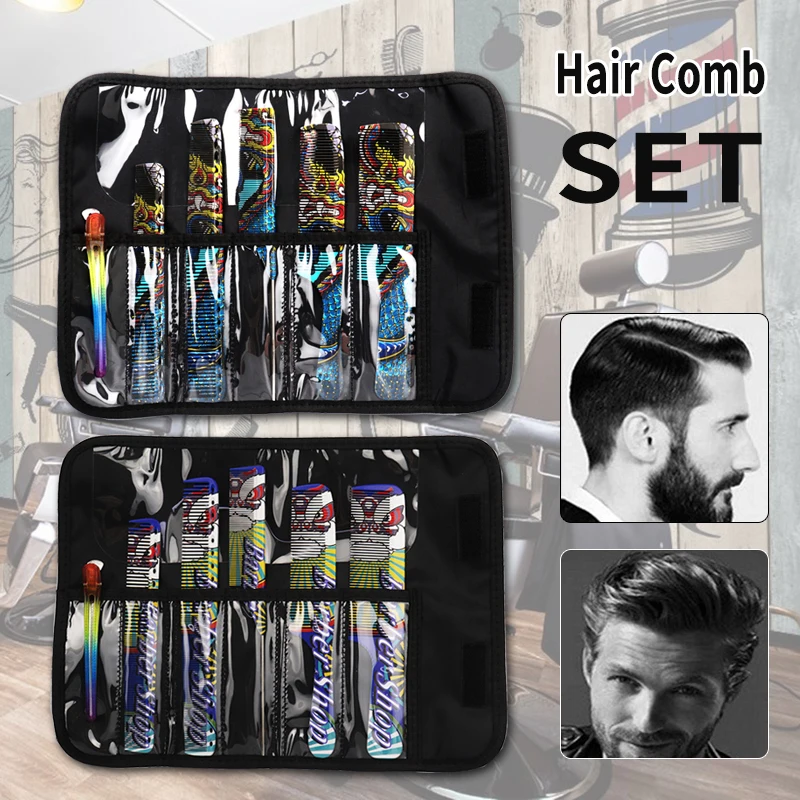 Set di Organizer per pettine per taglio di capelli da barbiere professionale Set di strumenti per parrucchiere