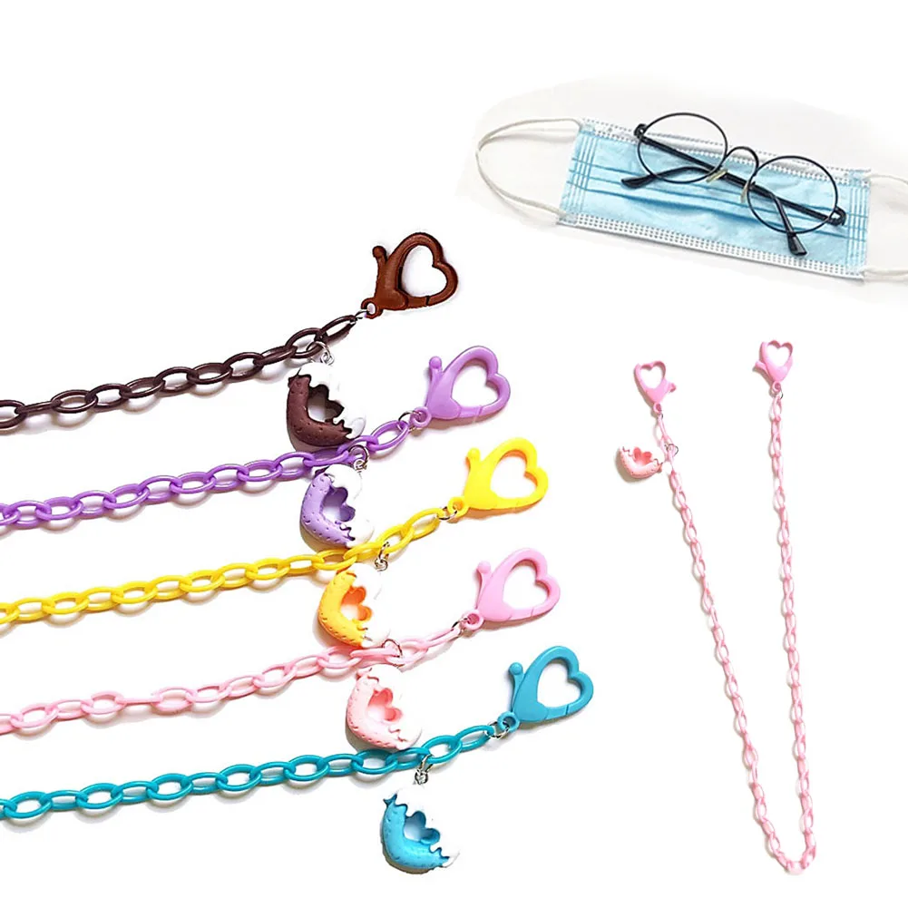 

Acrylic Hang Mask Chains Holder for Girls Boys Colorful Love Chains Necklace Glasses Cord Lanyard Adults Kids Neck Rope Strap