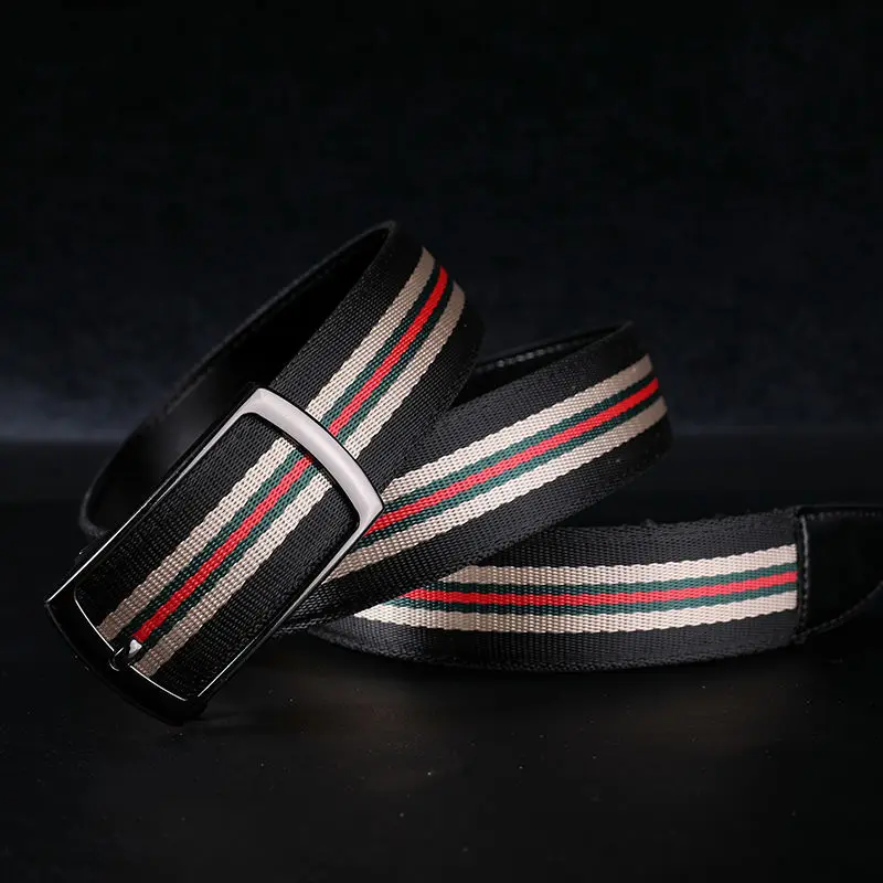 

Belts for Men Nylon Fabric Webbing Casual Luxury Designer Belts Top Quality Men Cavans Belts Jeans Sports Striped Strap ZD2120