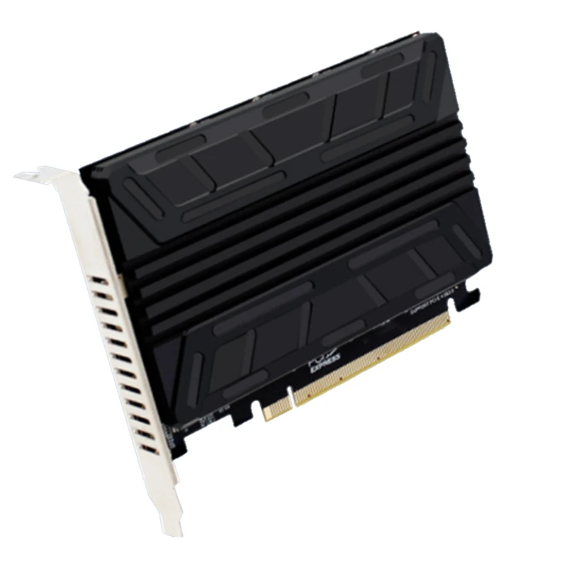 PCIEX16 NVME PCB PH44 4-дисковая массив-карта PCIE сигнальная разделенная с радиатором