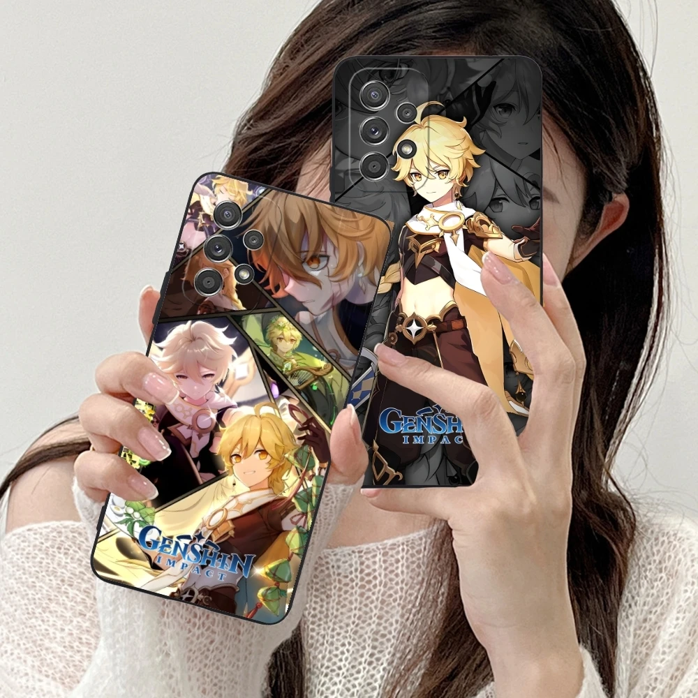 Чехол для мобильного телефона Genshin Impact Aether Samsung Galaxy A91 73 71 70 54 53 52 34 24 23 21 S 5G черный