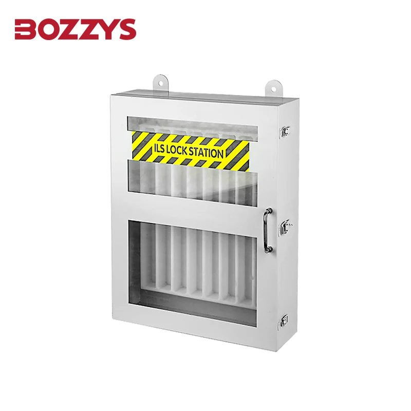 

BOZZYS Wall-mounted Lockout Station with Transparent Dust-proof Door Cover Use for Visualized Management of Safety Locks Storage
