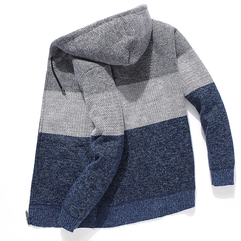Add Plush and Thickened Coat for Men Autumn and Winter Korean Edition Trend 2023 New Casual Knitwear for Men's Autumn and Winter