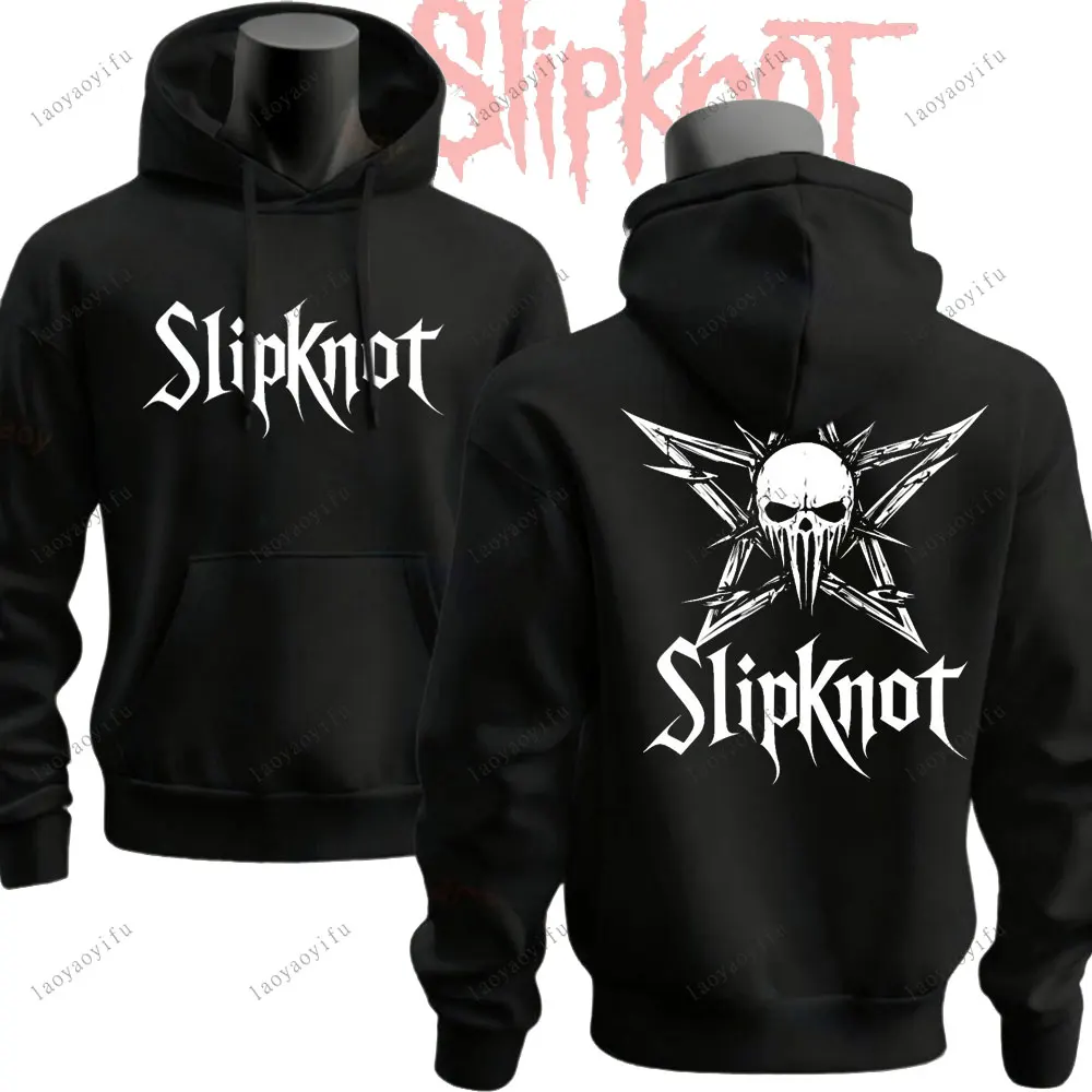 Фото Новинка 2025, ретро, повседневный стиль, S-Slipknot, рок-группа, женские и мужские толстовки с капюшоном, повседневная одежда, теплая уличная одежда, пуловеры №5