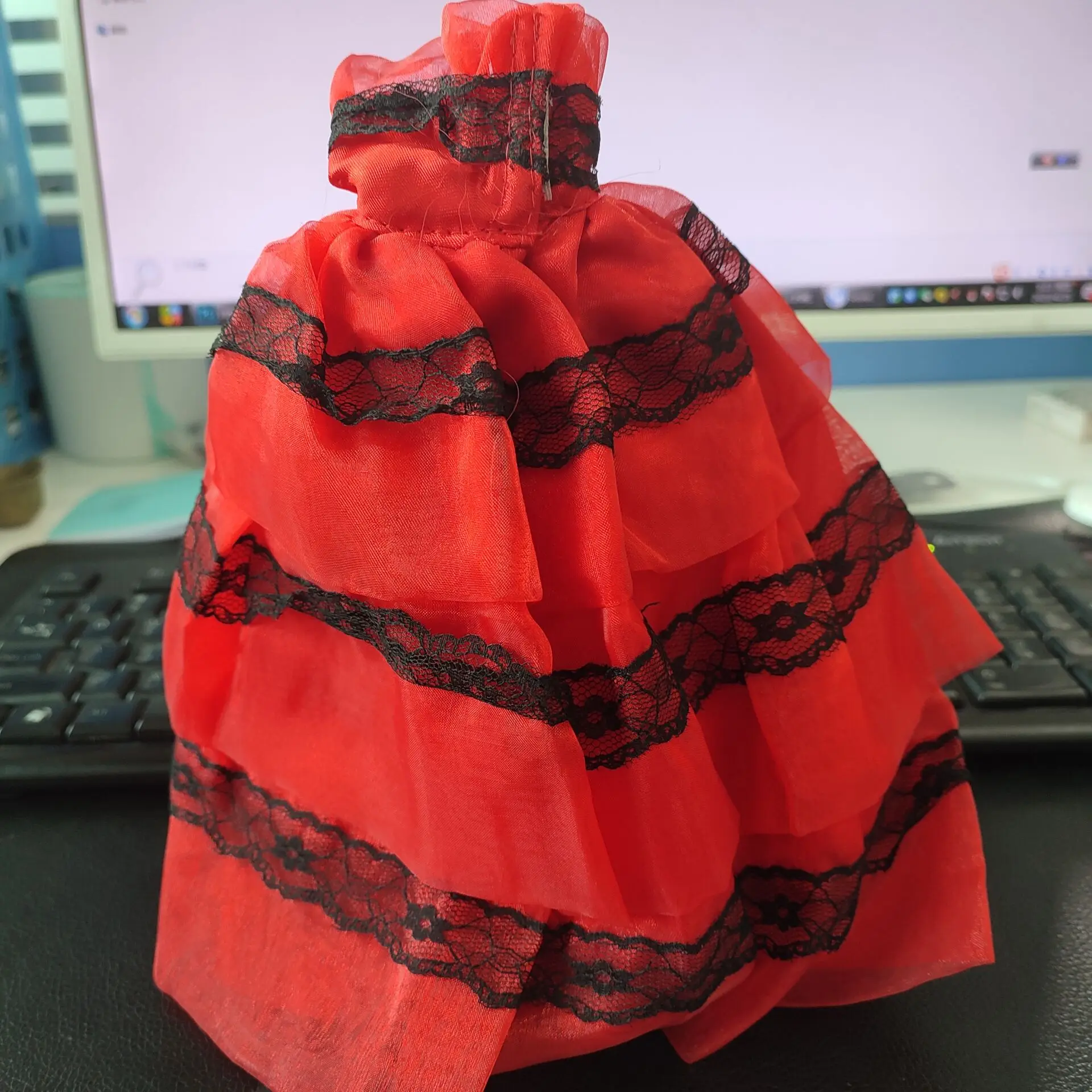 Экшн-фигурка в масштабе 1/6 аксессуар красное свадебное платье вечернее