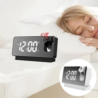 electronic alarm clock with projection fm radio time projector led digital projection alarm clock table bedroom bedside clock