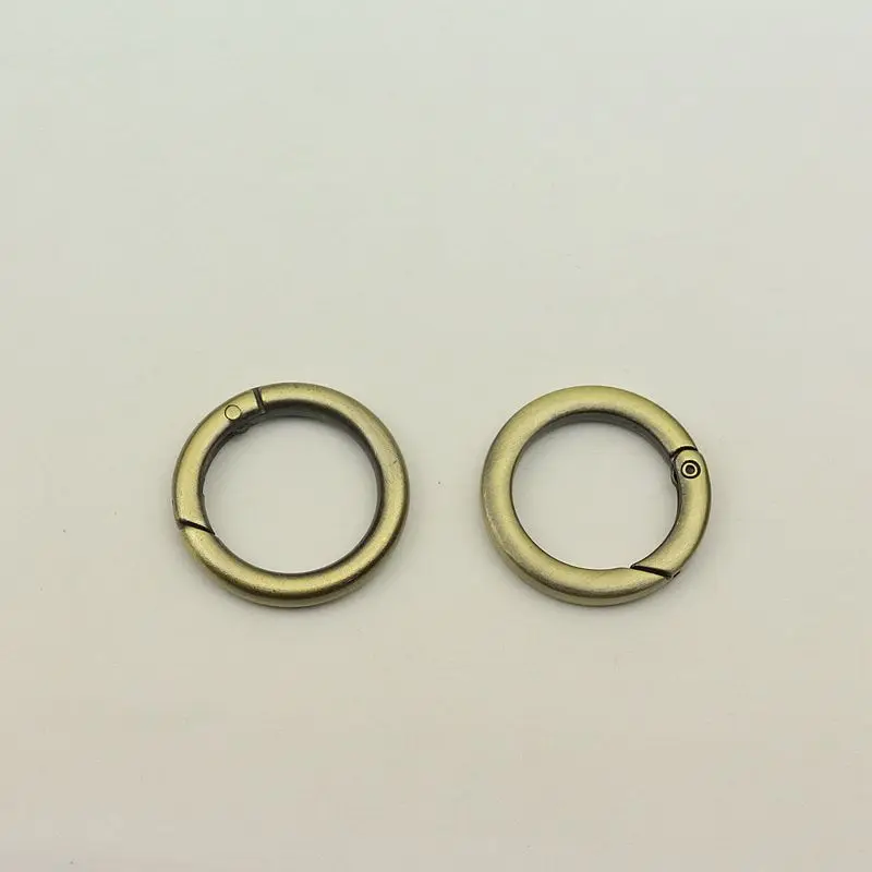 30Pcs 25mm Flat Metal Spring Rings Bag Strap Hook Buckle Handbag O Ring Connector Belt Clasp Dog Collar Buckles DIY Accessory