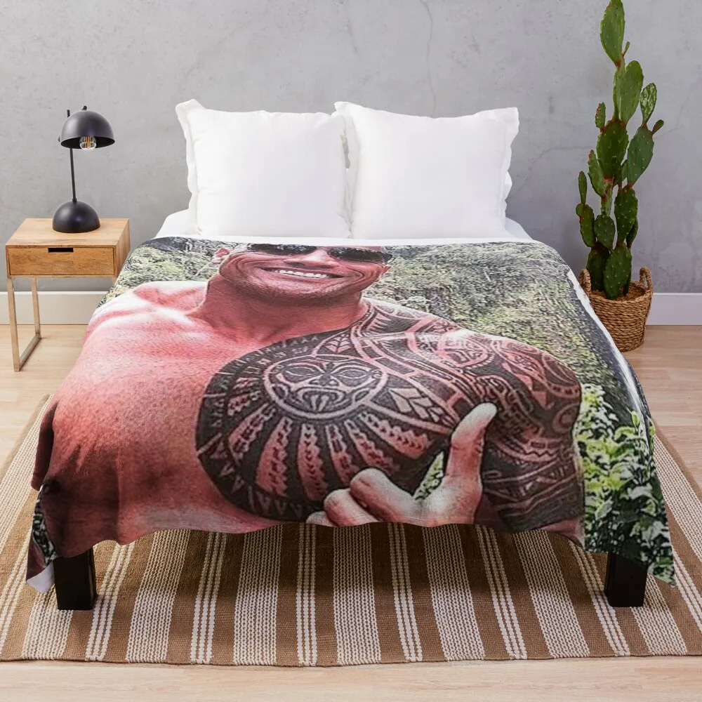 

dwayne johnson Throw Blanket decorative throw blanket Fleece blanket blanket luxury brand