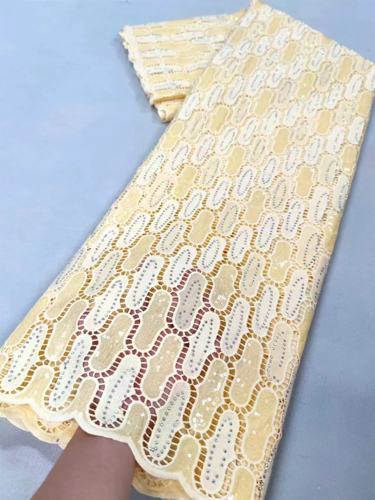 Новейшая африканская кружевная ткань 2024 Высококачественная нигерийская