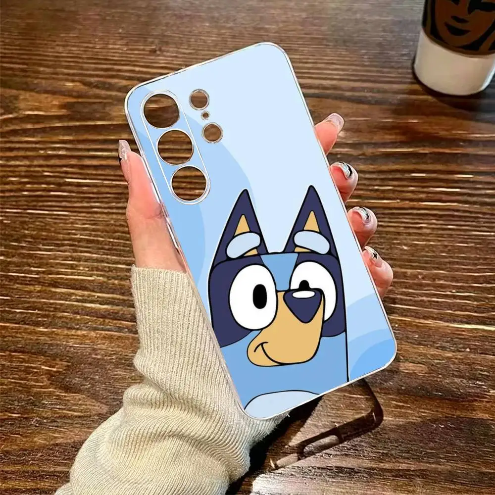 Фото Чехол для телефона Anime S-Bluey-Y для Samsung S26,25,24,23,22,21,20,30,Ultra,Plus,Fe,Lite, прозрачный чехол SS №3