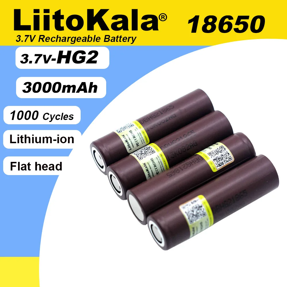 Liitokala HG2 18650 3000 мАч аккумулятор