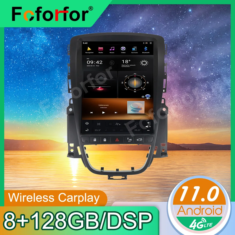 Радио Android11 128G для Opel Vauxhall Holden Astra J 2010-2013 автомобильный GPS-навигатор