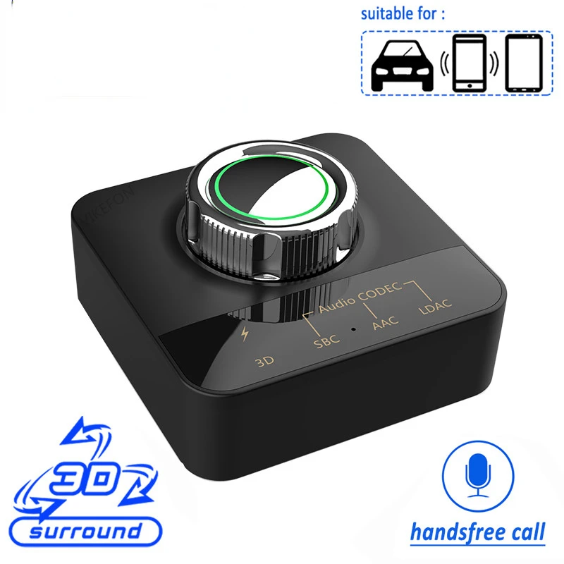 

AAC Bluetooth 5.0 Audio Receiver 3D Stereo Music Wireless Adapter RCA 3.5mm AUX Jack For Car kit Wired Speaker Amplifier