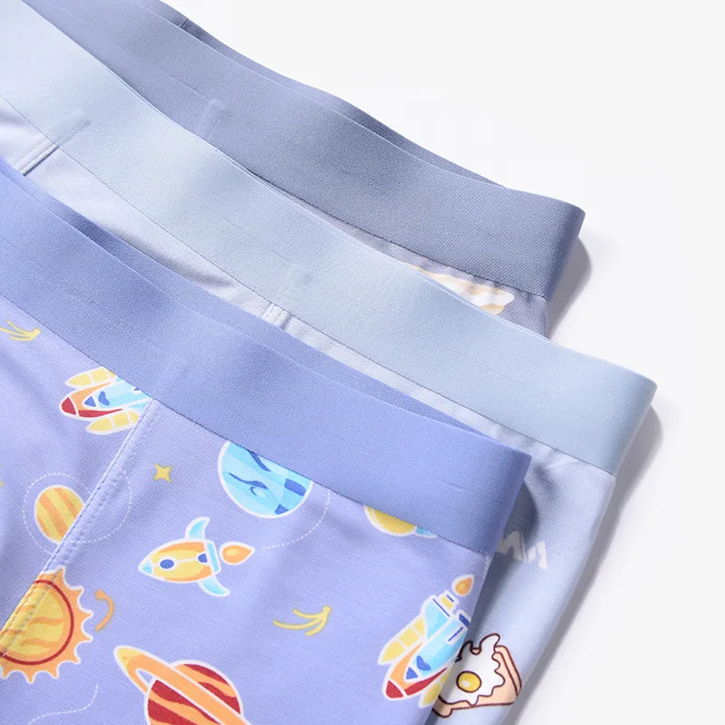 2022 new Four Seasons Universal trackless men's underwear Lenzing Modal printed mid-rise men's boxers