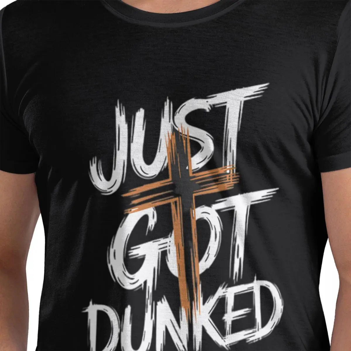 Мужская футболка с забавным крестом Just Got Dunked классические футболки большого