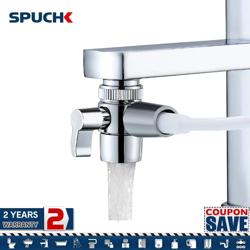 

Way Switch 3 Faucet Adapter Connector Shower Head Diverter Tee Valve Washing Machine Water Pipe Hose Separator