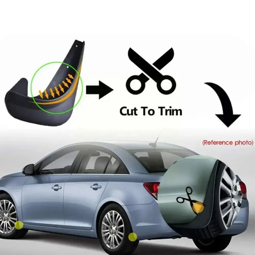 Универсальный Набор Автомобильных Брызговиков — Прочные Гибкие Автомобильные