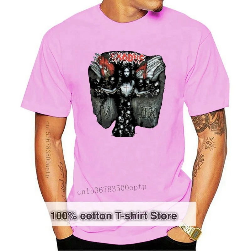 

Exodus BAND Black T-Shirt Men Shirt Rock Band Tee Music- show original title Short Sleeve Tee Shirt Free Shipping cheap wholesal