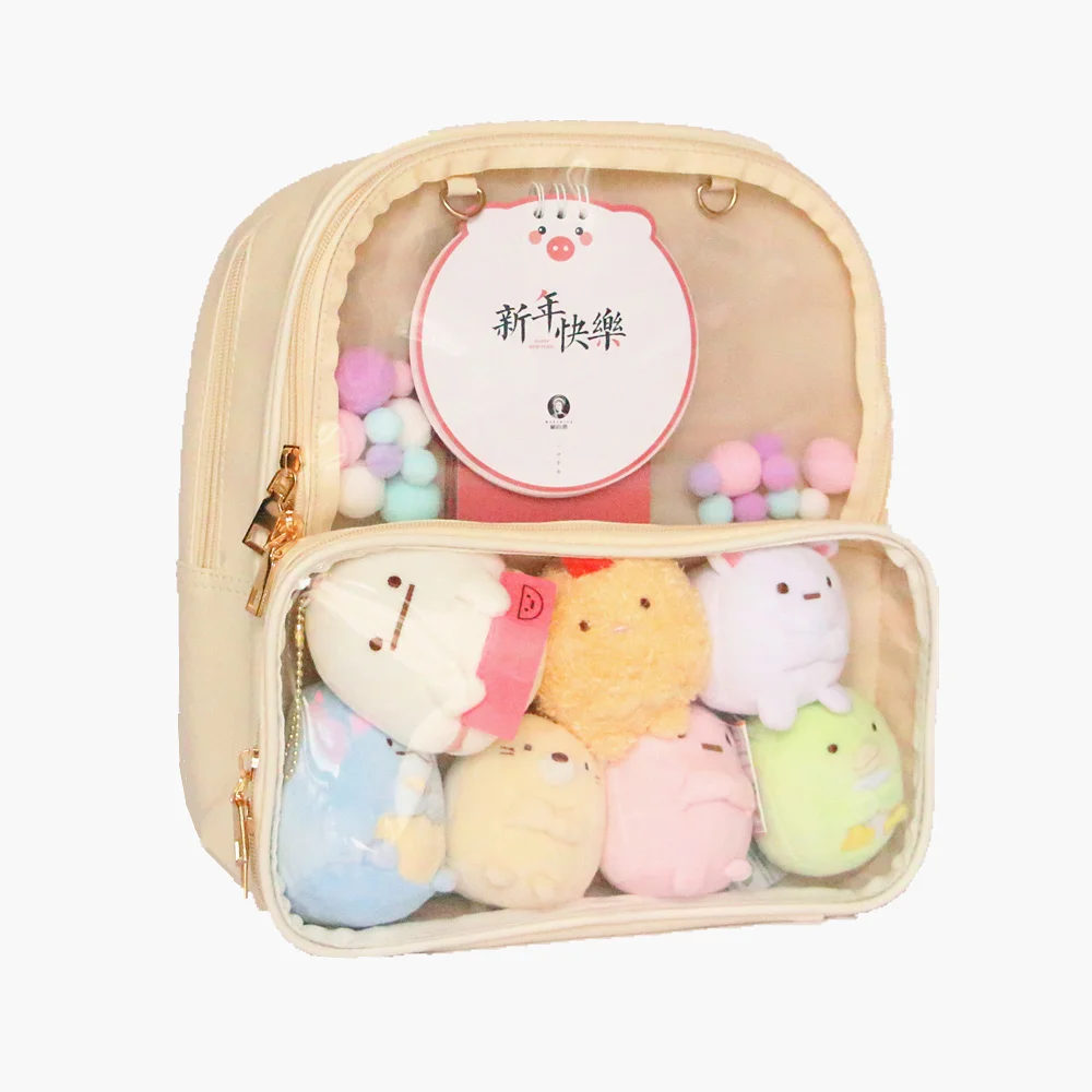 

Ita Bag Backpack Clear Transparent Women Diy Bag Ladies Transparent Backpack Teenage Girls Lovely Lolita bag Itabag 7 colors