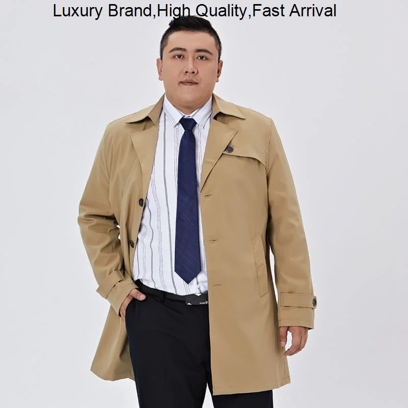 

Мужская одежда большого размера, женский летний Тренч, деловая длинная куртка, мужское повседневное пальто, верхняя одежда, Мужское пальто размера приблизительно