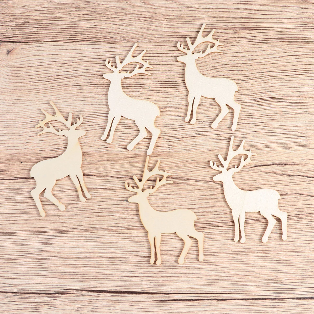 

Christmas Wood Wooden Ornaments Tree Reindeer Decorations Slices Cutouts Ornament Snowflake Decoration Unfinisheddiy Hanging