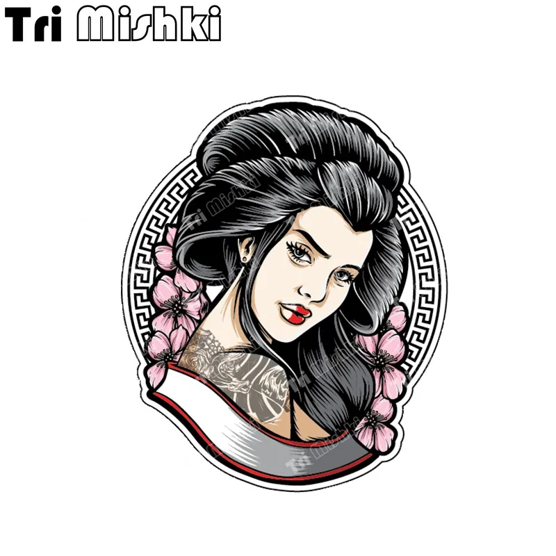 Наклейки три мишки W1477 японские гейши аксессуары для мотоциклов наклейка на