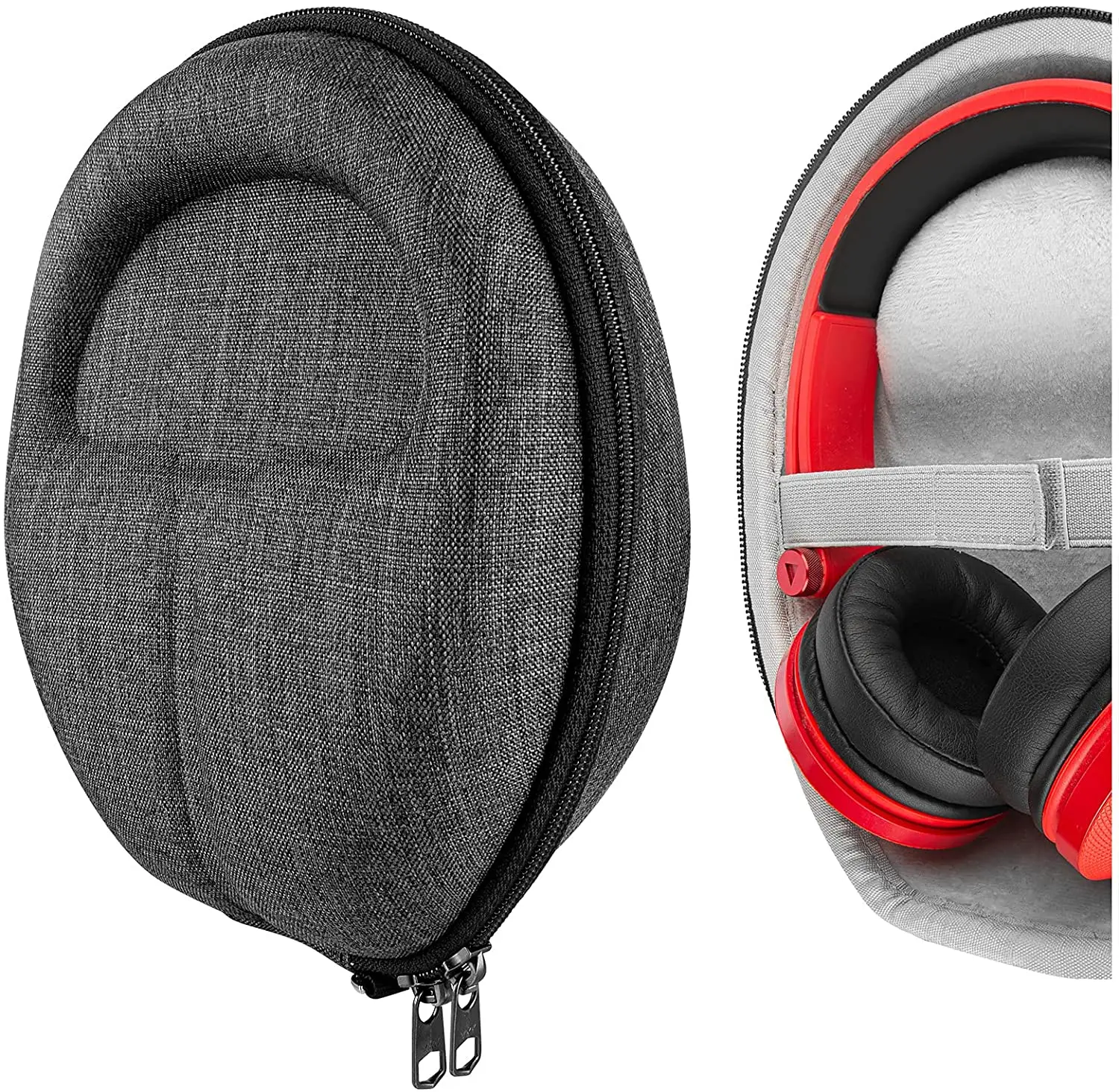 Enlarge Geekria Kids Headphones Case for Lay Flat On-Ear Headphone,Hard Portable Bluetooth Earphones Headset Bag for Accessories Storage