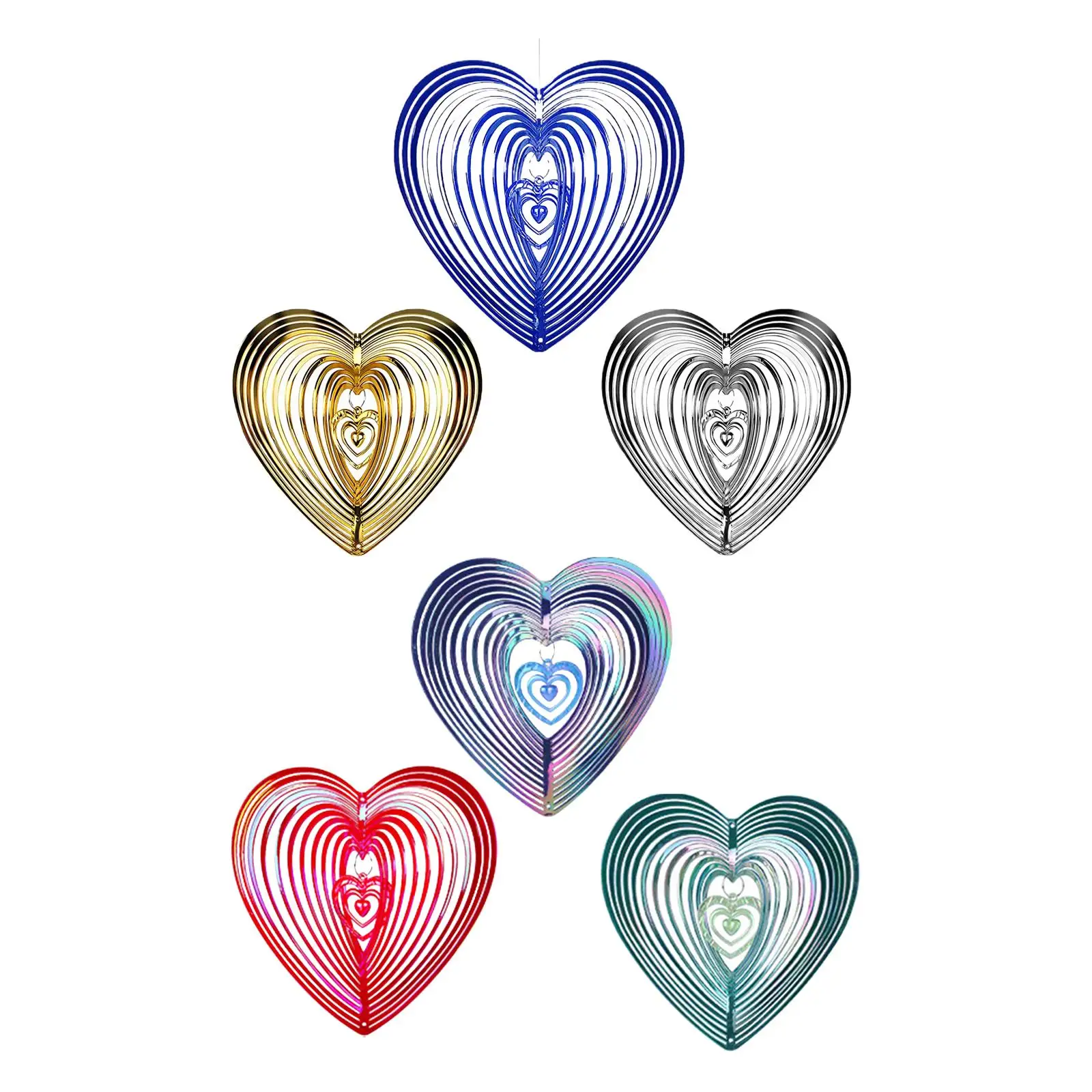 

Heart Shaped Bird Deterrent Device Hanging Reflective Scarer Effectively Keep Birds Away for Granary Balcony Farmland Garden