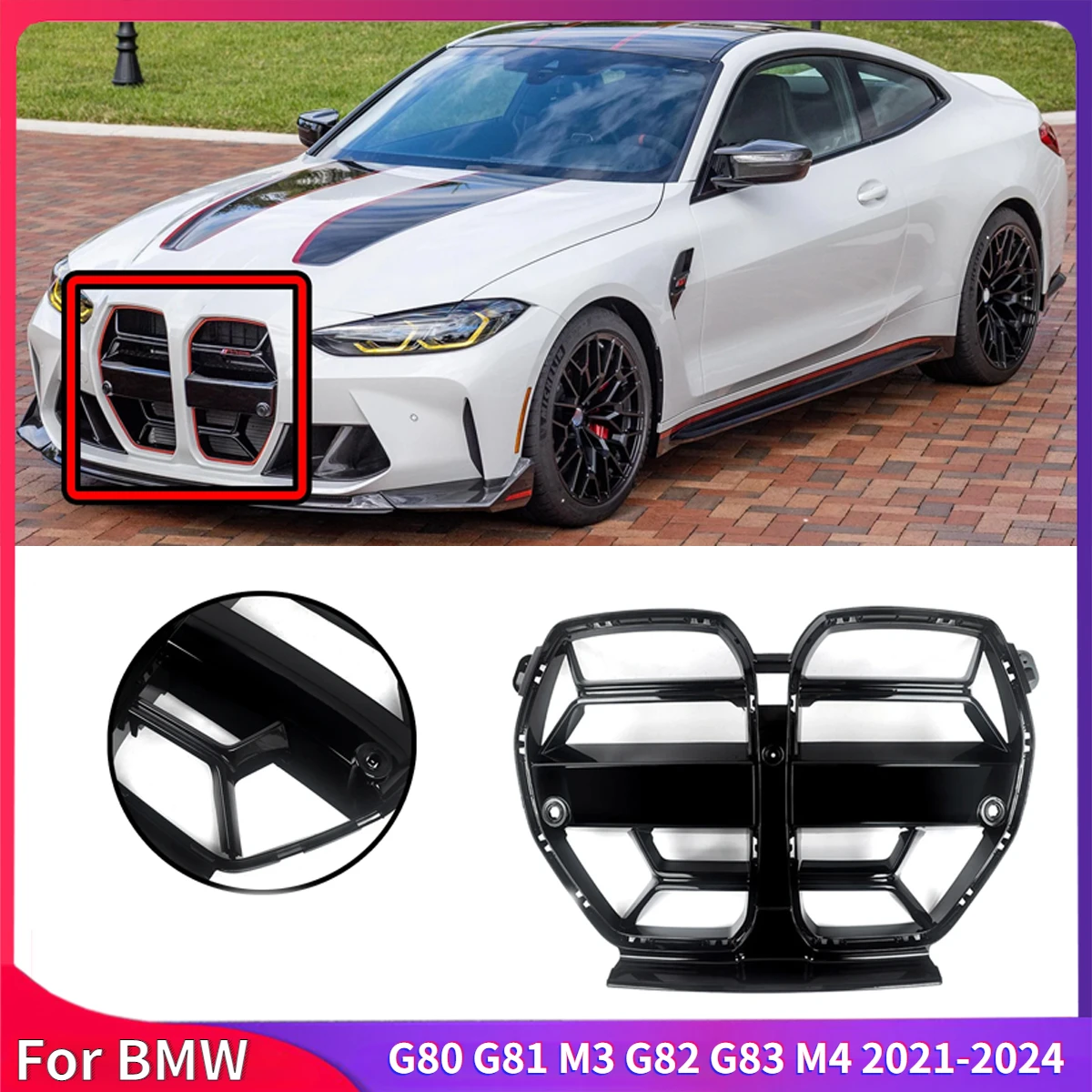 Решетки для переднего бампера BMW G80 G81 M3 G82 G83 M4 2021-2024