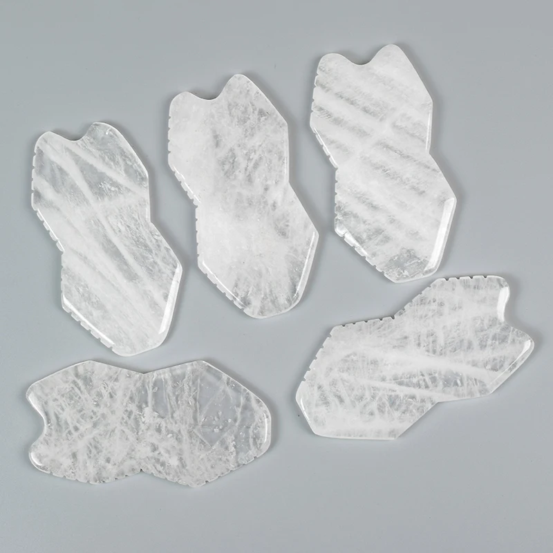 Shite Crystal Gua Sha Натуральный фотокосметический инструмент Многофункциональный