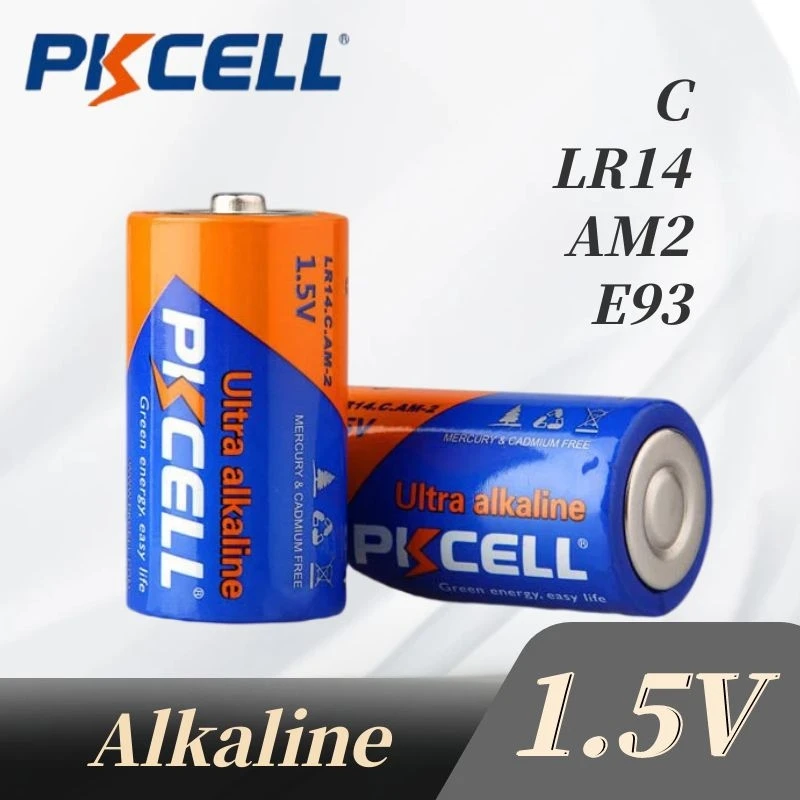 

4PCS PKCELL C LR14 Battery AM2 CMN1400 E93 Super Alkaline Batteries 1.5v For Smoke Detector LED Lights Shaver Wireless
