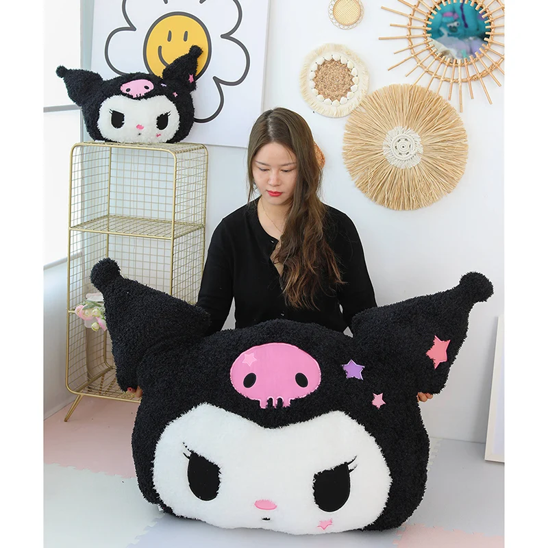 

Queen Size Sanrio Series Plush Pillow Kuromi Stuffed Doll Kawaii Room Decor Melody Bay Window Cushion Bedside Mat Christmas Gift