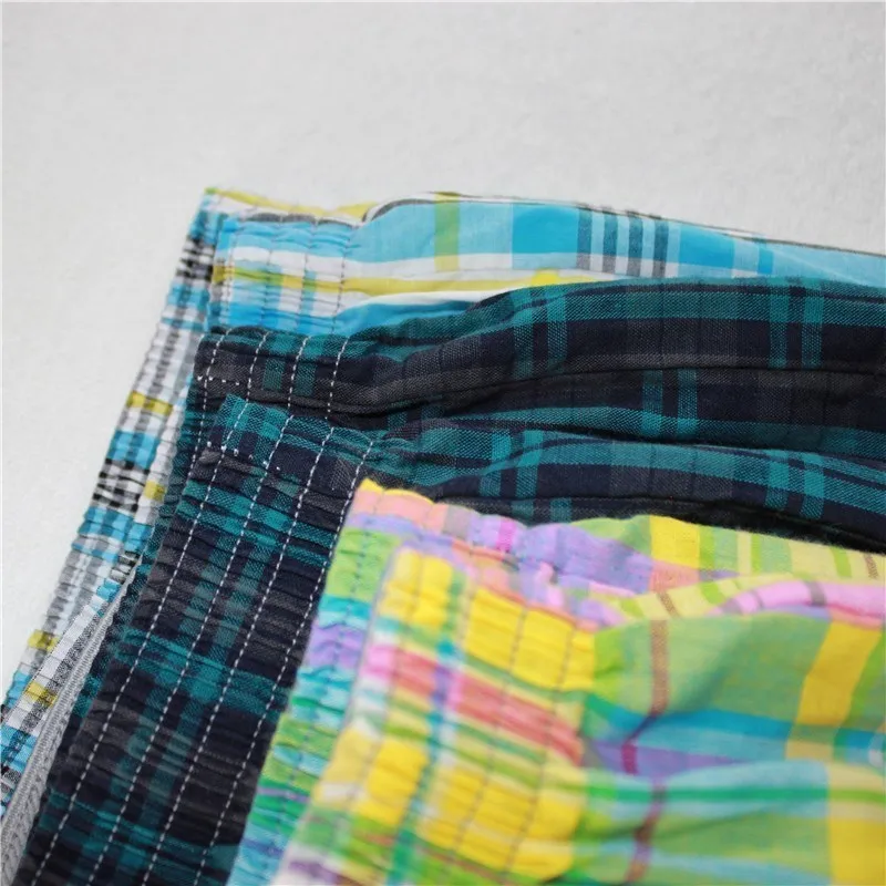 M-XXXXL mens underwear boxers loose shorts Classic Plaid Men Boxer Shorts Mix Colors Trunks Cotton Cuecas Underwear