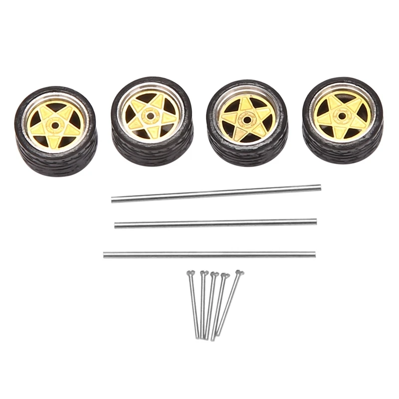 

Пароварка, 4 шт., масштаб 1/64, колеса из сплава, модель из сплава, автомобильная универсальная Модифицированная шина для 1:64 автомобилей, шина о...