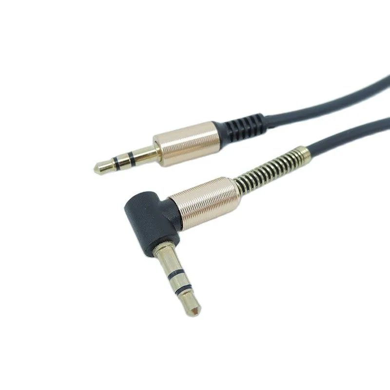 1 м 5 3-полюсный стерео 3 мм разъем папа-папа AUX аудио пружинный удлинительный