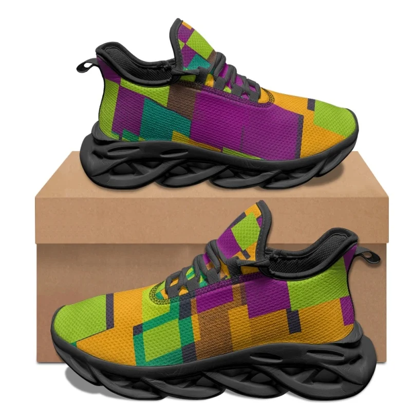 

Yikeluo Women and Men Sneakers Running Shoes Sport Casual Couples Gym Mens Shoes Abstract Pattern Print Design DIY Free Design
