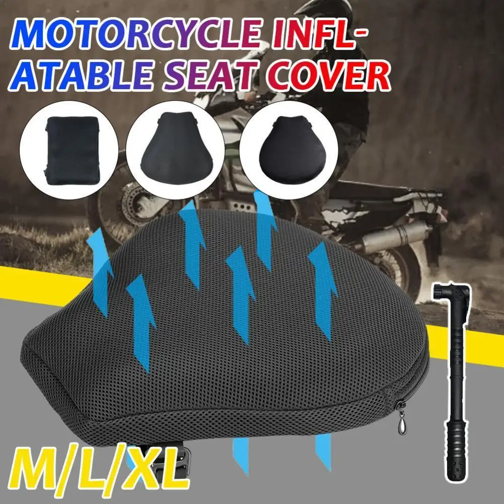 

Motorcycle Inflatable Seat Cover 3D Air Seat Cushion Prince Car Seat Cushion Breathable Non-slip Shock Absorption