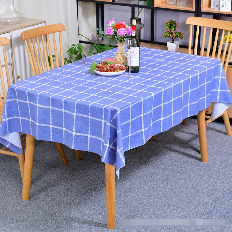 

Tablecloth Waterproof Anti-scald Oil-proof Rectangular Table Mat Tea Table Cloth Lattice Girl Heart Desk Table Cover Manteles