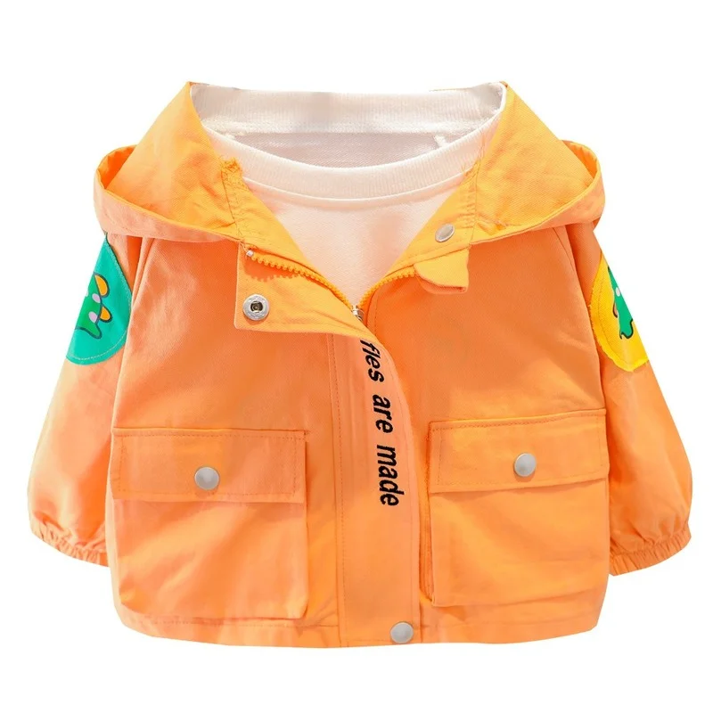 

Boys / girls coat top cartoon Hooded Coat children's clothes cute pocket Hooded Jacket cowboy coat spring and autumn windbreaker