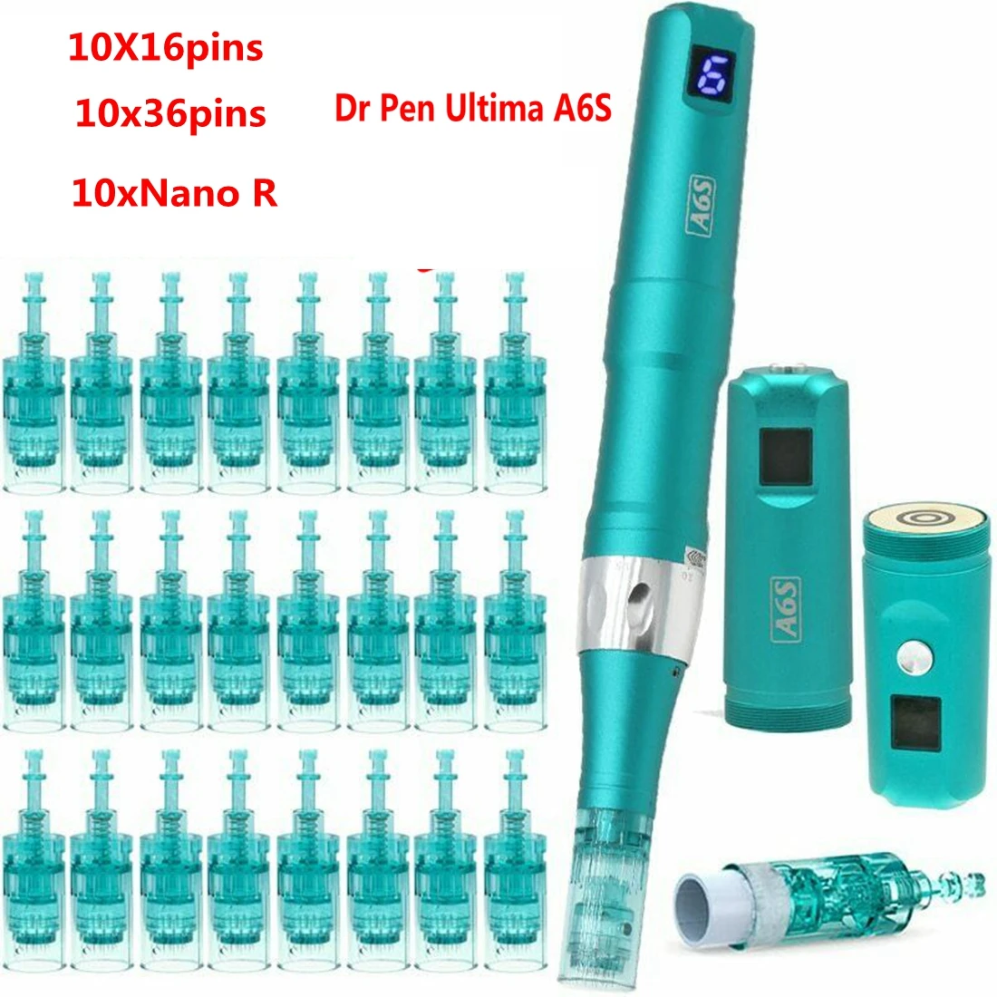 

Dr Pen Ultima A6S Microneedling Pen Microneedle Electric Wireless Derma Auto Pen Skin Care Beauty Tool With 32pcs Cartridges