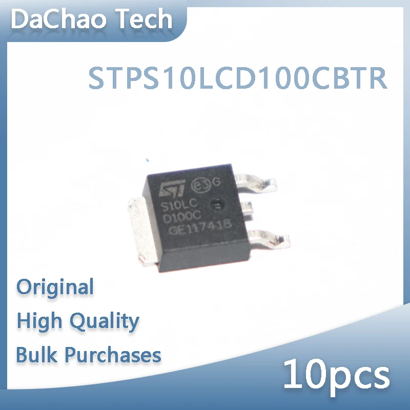 

10pcs STPS10LCD100CBTR S10LC D100C 10A 100V ST TO-252 Schottky Diodes Original New