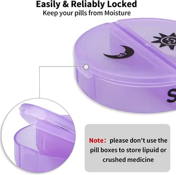 Pill Organizer 2 Times a Day, Weekly Pill Container Case for Travel with Moisture-Proof Design, Organizer for Vitamin Supplement 4