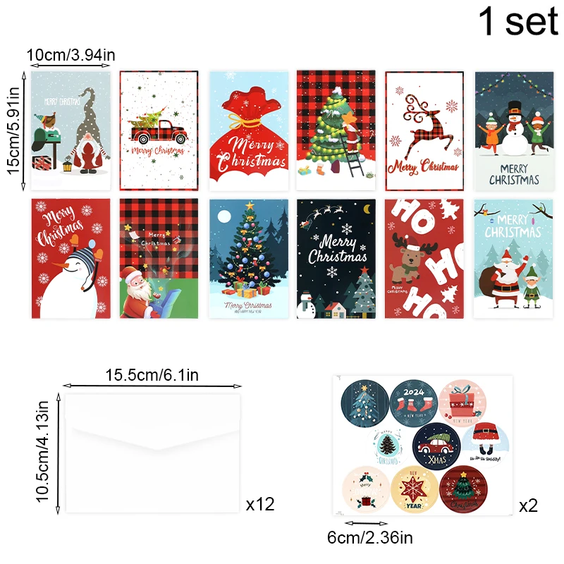 

Набор Рождественских открыток CHIXINHAPPYONE 42 шт