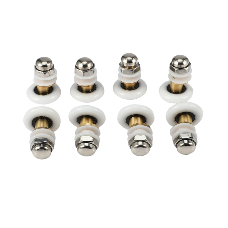 Promotion! 8PCS 25Mm Diameter Shower Glass Sliding Door Hanging Wheel Roller Bathroom Cabinet Eccentric Pulleys |