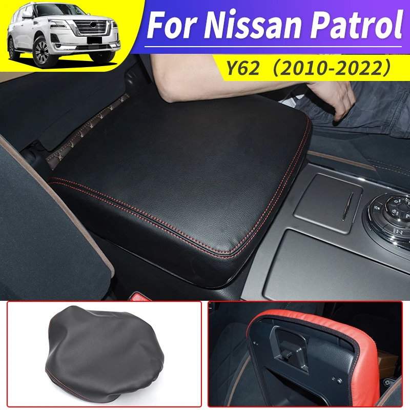 

Central Armrest Cover Suitable for Nissan Patrol Y62 2010-2021 2020 2019 2018 2017 2016 Upgrade Retrofit Interior Accessories