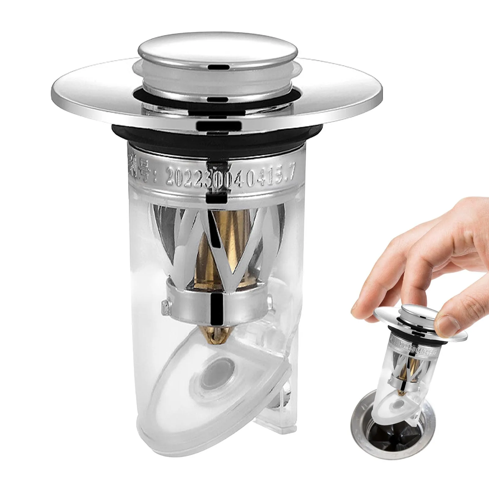 

Bathroom Stainless Steel Pop-Up Bounce Core Basin Drain Filter Hair Catcher Shower Sink Strainer Bath Stopper Bathroom Tool 2022