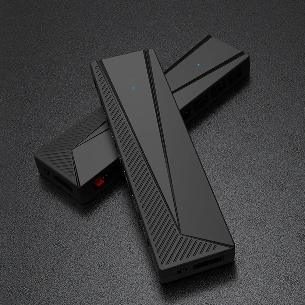 

2 in 1 Fan LED Controllers 5V 3Pin ARGB 4Pin PWM SATA Power Multi Splitter 8 Way for PC Chassis Case Computer Accessories