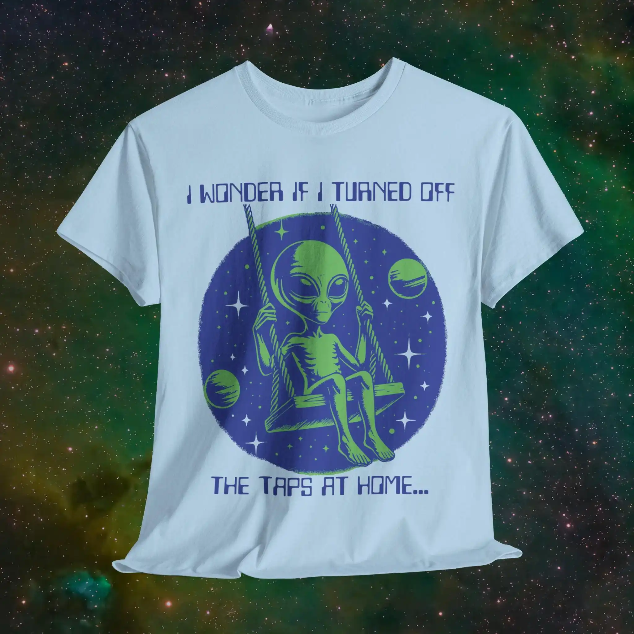 Футболка Alien OCD унисекс с юмором космическими качелями